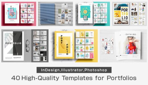 40 High-Quality Templates for Portfolio “InDesign,Illustrator,Photoshop”